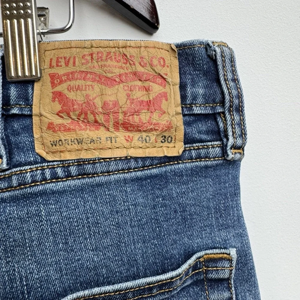 Levi's Workwear Fit‎ Men's Jeans 40x30 Straight Leg Blue Denim Workwear Pants